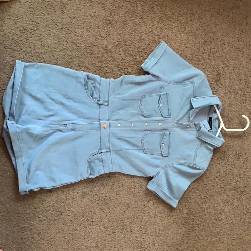 Blue romper, size M,made in Vietnam, brand Blāshe.